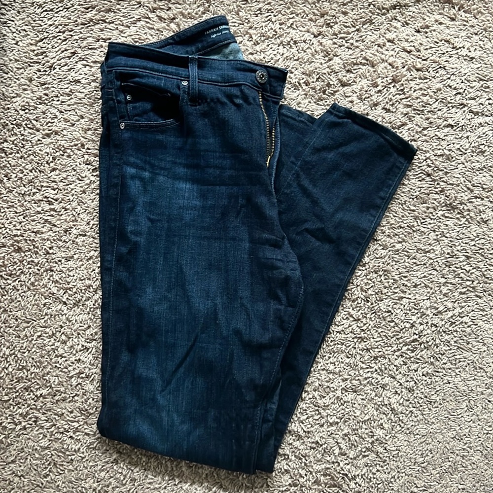Adriano Goldschmied AG Farrah Skinny - High Rise Skinny - 32R - Dark Wash